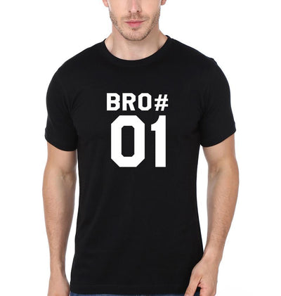 Bro 01 02 Brother-Brother Half Sleeves T-Shirts -FunkyTees - Funky Tees Club