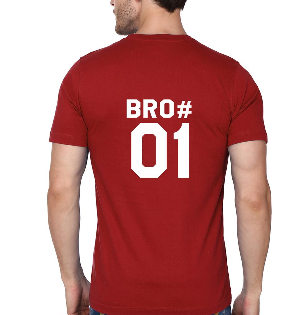 Bro 01 02 Brother-Brother Half Sleeves T-Shirts -FunkyTees - Funky Tees Club