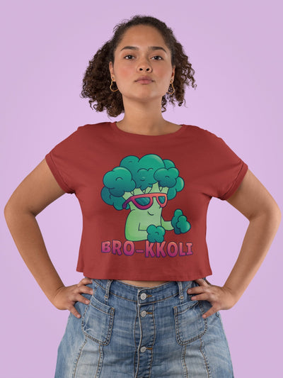 Bro kkoli Month Women Crop Top- FunkyTeesClub - Funky Tees Club