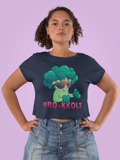 Bro kkoli Month Women Crop Top- FunkyTeesClub - Funky Tees Club