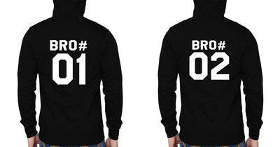 Bro#01 Bro#02 BFF Hoodies-FunkyTees - Funky Tees Club