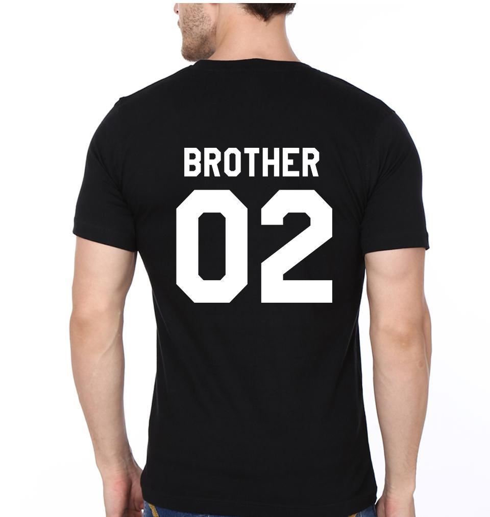 Brother 01 02 Brother-Brother Half Sleeves T-Shirts -FunkyTees - Funky Tees Club