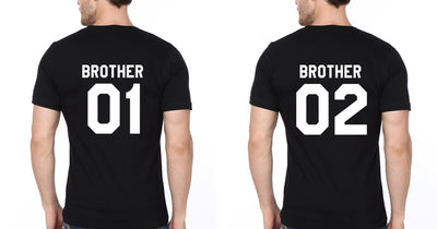 Brother 01 02 Brother-Brother Half Sleeves T-Shirts -FunkyTees - Funky Tees Club