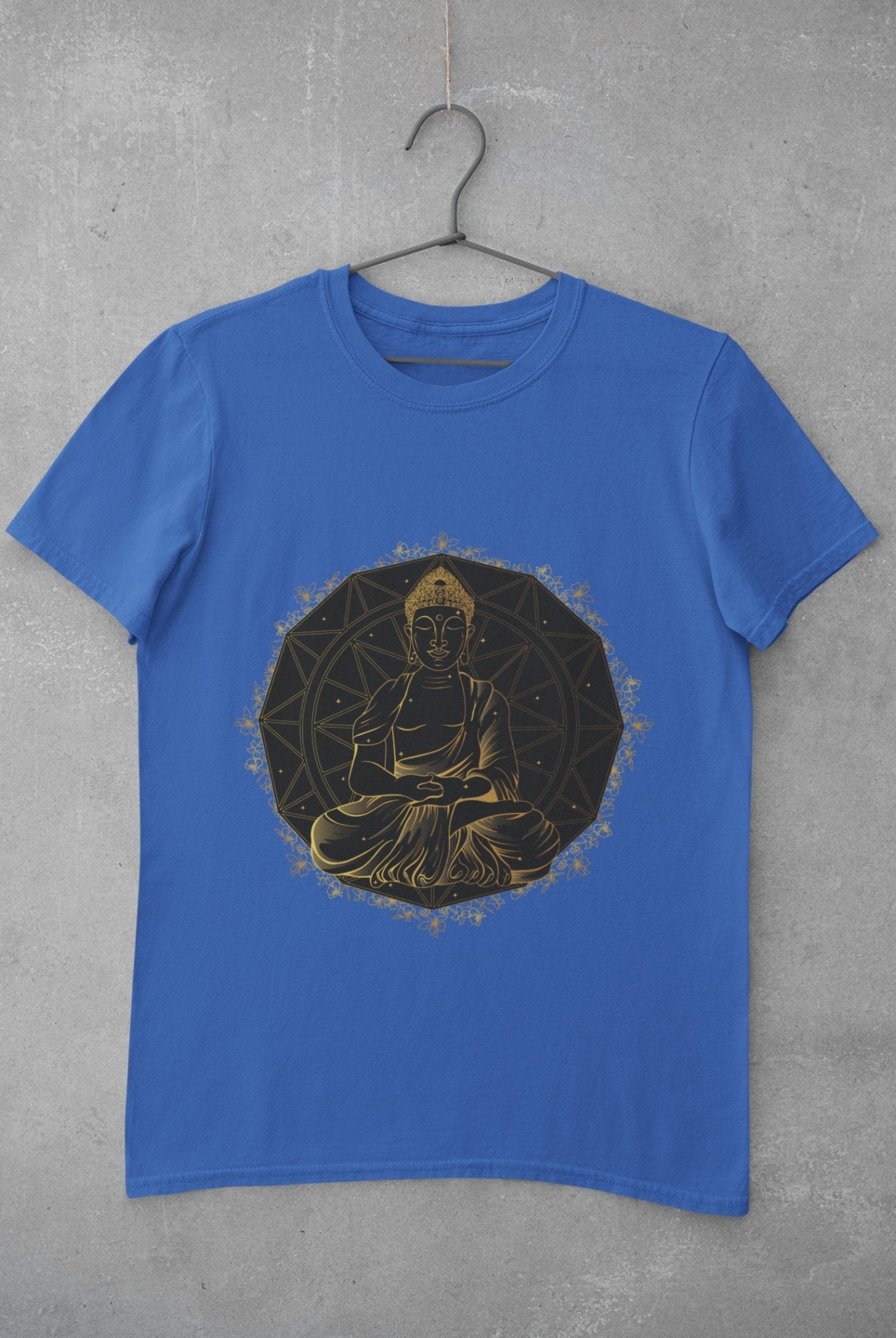 Buddha Gold Women Half Sleeves T-shirt- FunkyTeesClub - Funky Tees Club