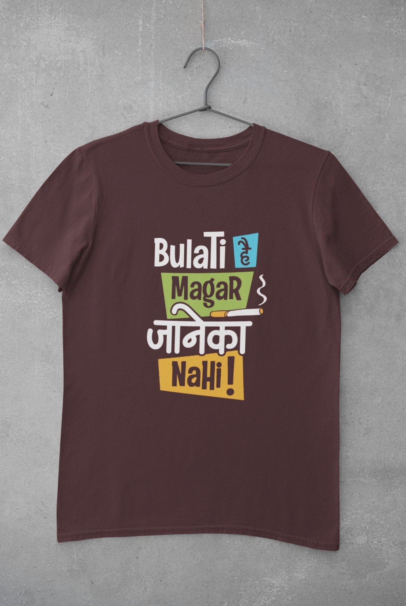 Bulati Hai Magar Janeka Nhi Mens Half Sleeves T-shirt- FunkyTeesClub - Funky Tees Club