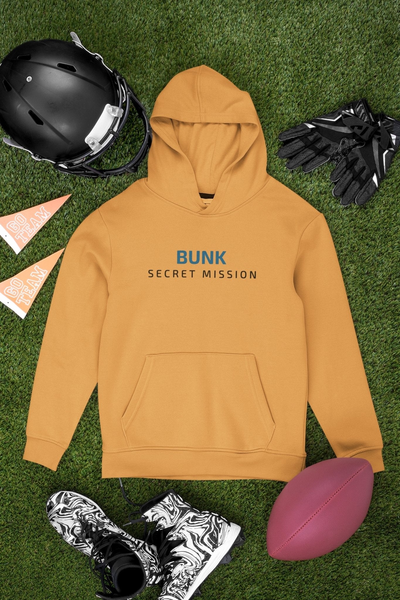 Bunk Secret Mission Typography Hoodies for Women-FunkyTeesClub - Funky Tees Club