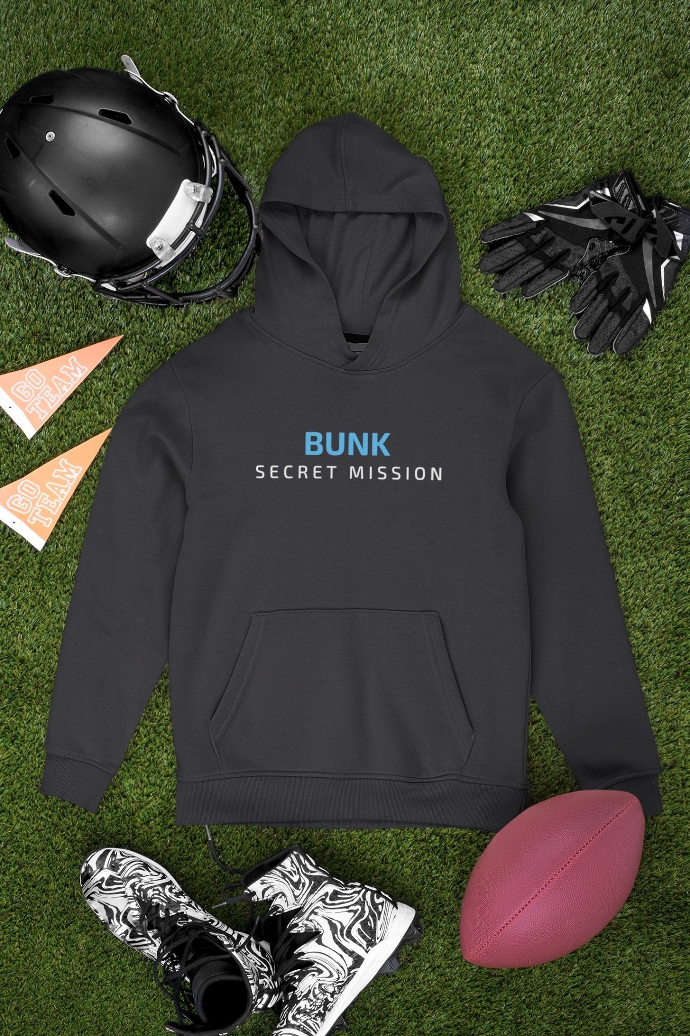 Bunk Secret Mission Typography Hoodies for Women-FunkyTeesClub - Funky Tees Club