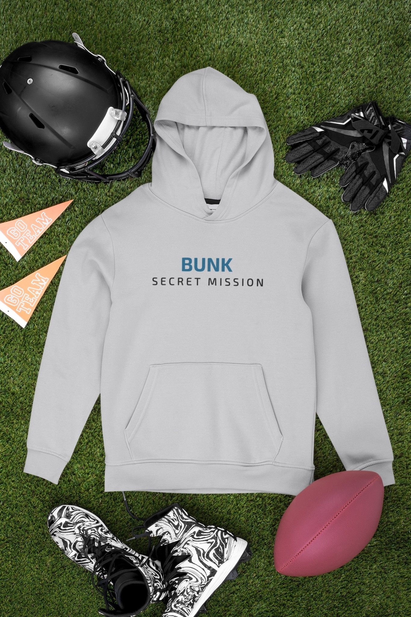 Bunk Secret Mission Typography Hoodies for Women-FunkyTeesClub - Funky Tees Club