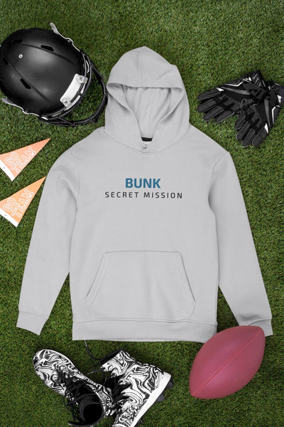 Bunk Secret Mission Typography Hoodies for Women-FunkyTeesClub - Funky Tees Club