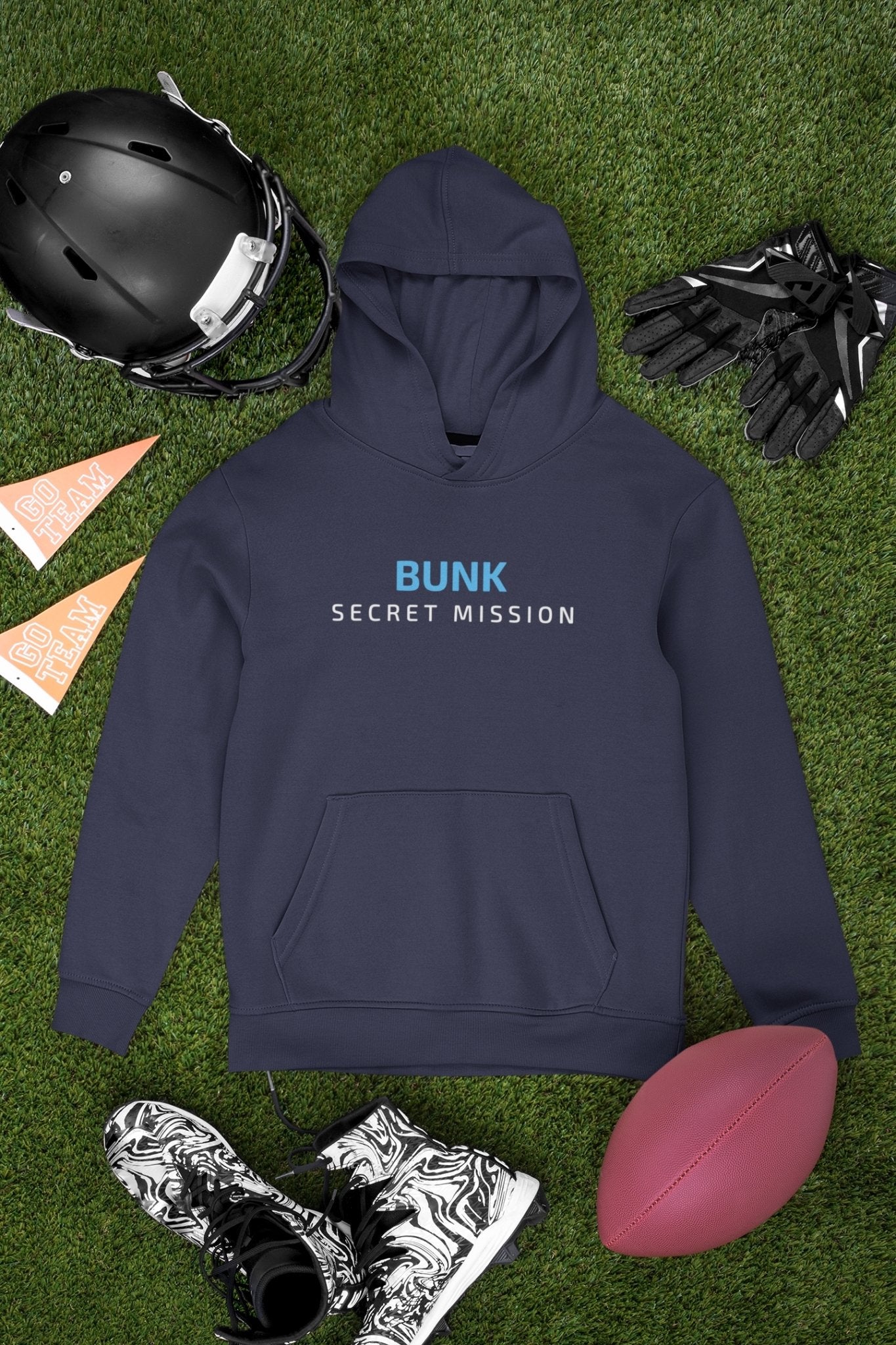 Bunk Secret Mission Typography Hoodies for Women-FunkyTeesClub - Funky Tees Club