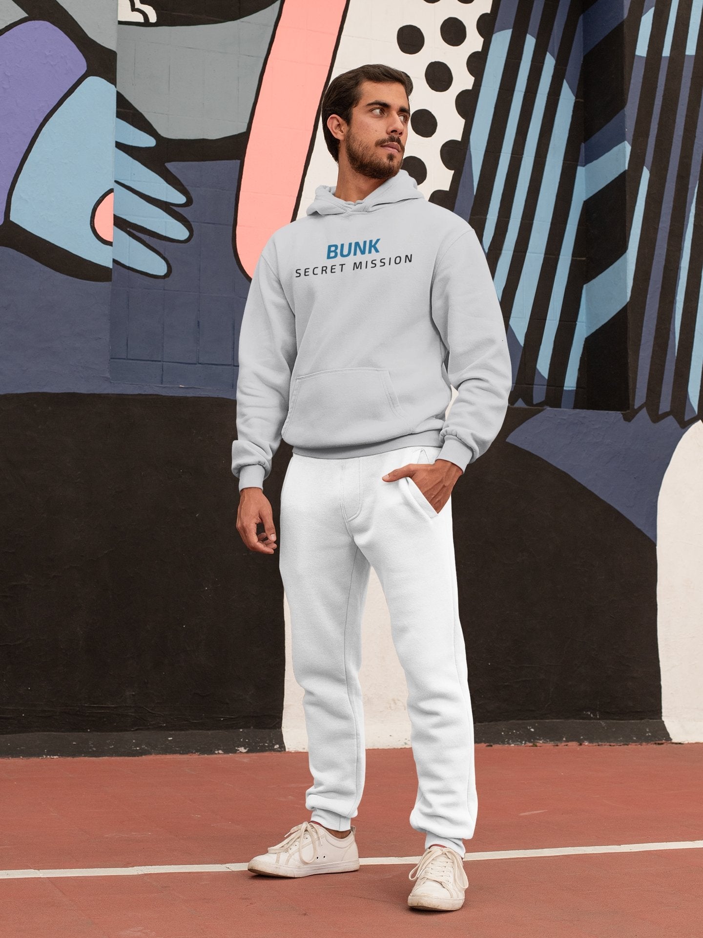 Bunk Secret Mission Typography Men Hoodies-FunkyTeesClub - Funky Tees Club