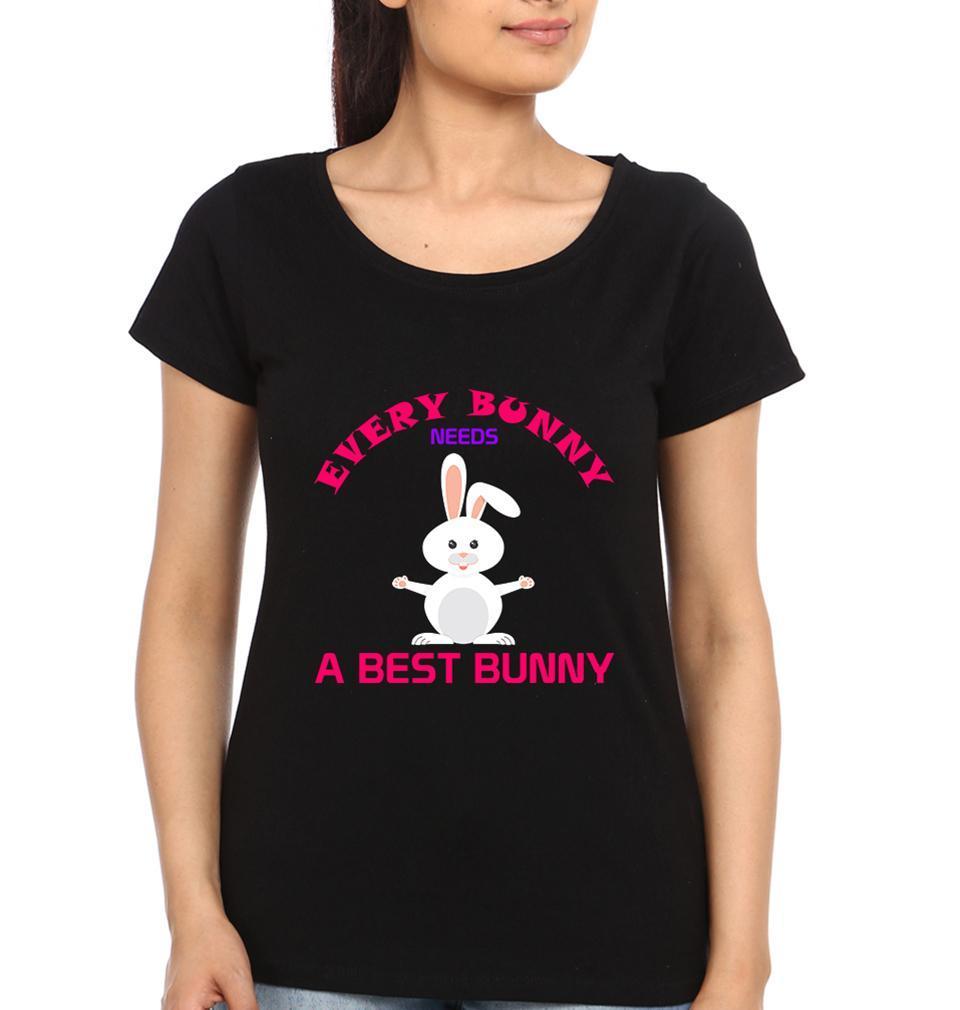 BUNNY BFF Half Sleeves T-Shirts-FunkyTees - Funky Tees Club