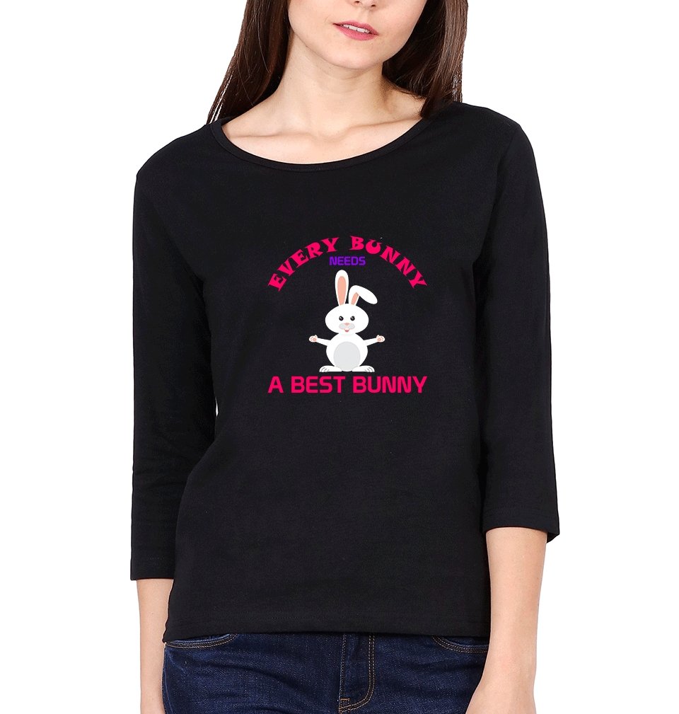 Bunny Sister Sister Full Sleeves T-Shirts -FunkyTees - Funky Tees Club