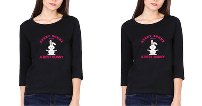 Bunny Sister Sister Full Sleeves T-Shirts -FunkyTees - Funky Tees Club