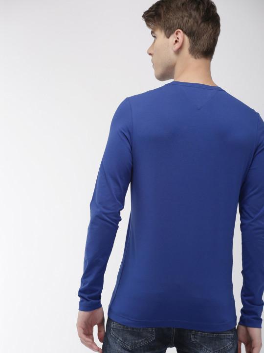 Plain royal blue Full Sleeves T-Shirt-FunkyTeesClub