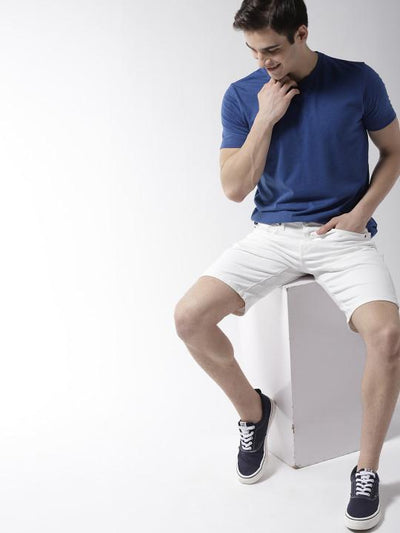 Plain Royal Blue Half Sleeves T-Shirt-FunkyTeesClub