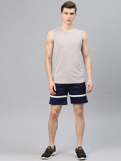 Plain Grey Melange Sleeveless T-Shirt-FunkyTeesClub