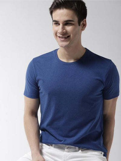 Plain Royal Blue Half Sleeves T-Shirt-FunkyTeesClub