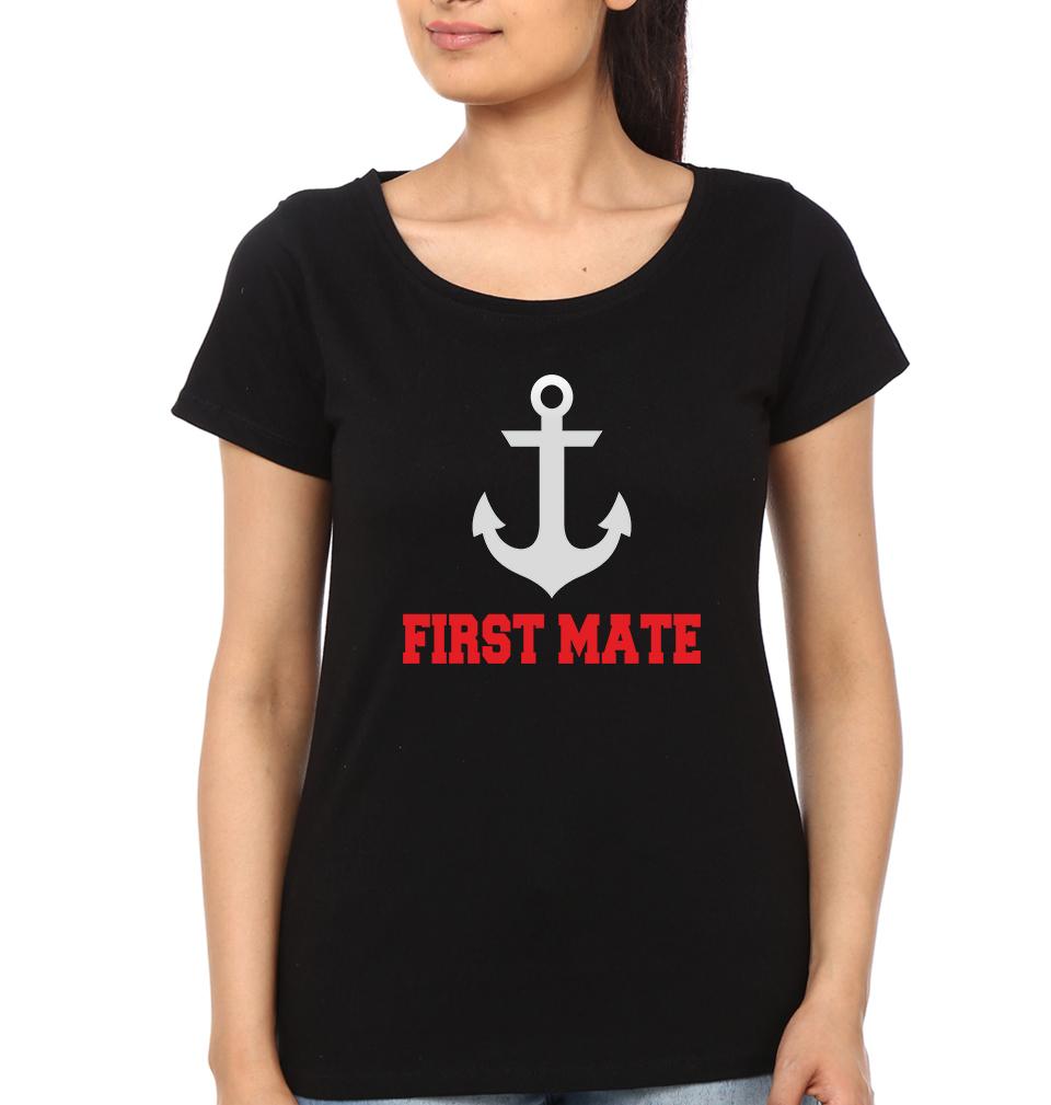 Captain First Mate Father and Daughter Matching T-Shirt- FunkyTeesClub - Funky Tees Club