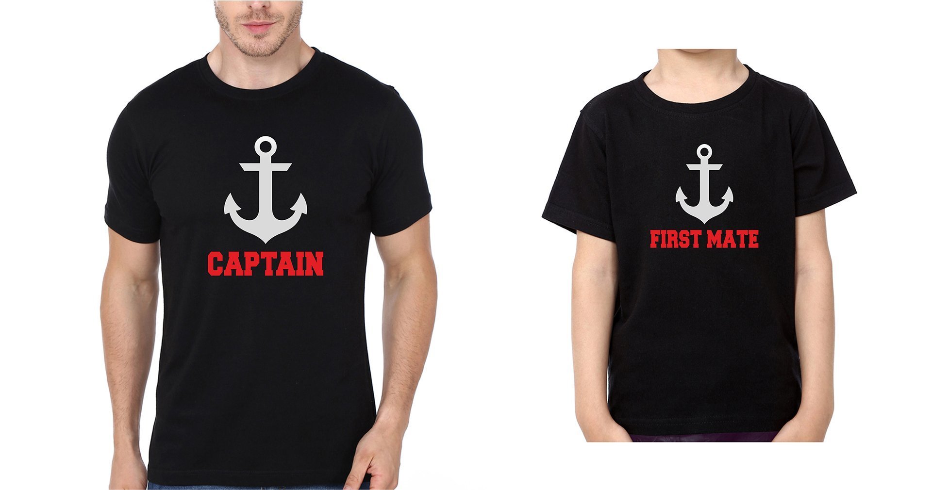 Captain Firstmate Father and Son Matching T-Shirt- FunkyTeesClub - Funky Tees Club