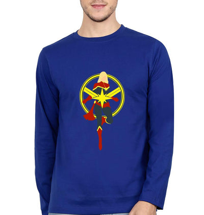 Captain Marvel Full Sleeves T-Shirt For Men-FunkyTeesClub - FunkyTeesClub
