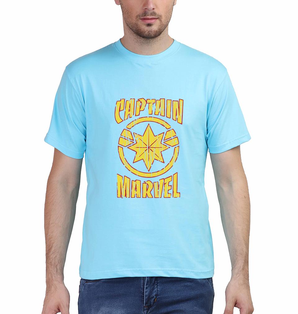 Captain Marvel Half Sleeves T-Shirt For Men-FunkyTeesClub - FunkyTeesClub