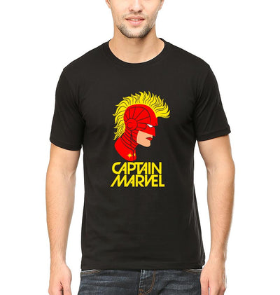 Captain Marvel Half Sleeves T-Shirt For Men-FunkyTeesClub - FunkyTeesClub
