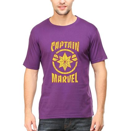 Captain Marvel Half Sleeves T-Shirt For Men-FunkyTeesClub - FunkyTeesClub