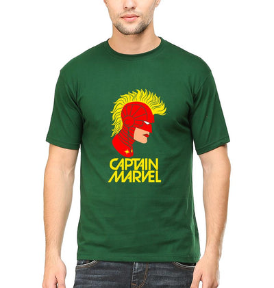 Captain Marvel Half Sleeves T-Shirt For Men-FunkyTeesClub - FunkyTeesClub