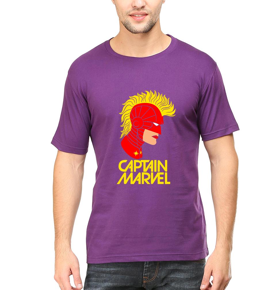 Captain Marvel Half Sleeves T-Shirt For Men-FunkyTeesClub - FunkyTeesClub