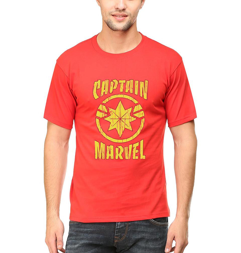 Captain Marvel Half Sleeves T-Shirt For Men-FunkyTeesClub - FunkyTeesClub