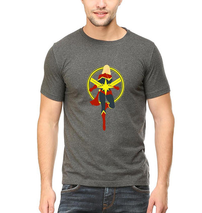 Captain Marvel Half Sleeves T-Shirt For Men-FunkyTeesClub - FunkyTeesClub
