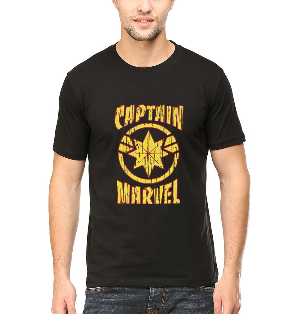 Captain Marvel Half Sleeves T-Shirt For Men-FunkyTeesClub - FunkyTeesClub