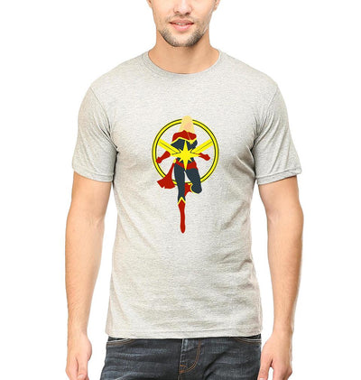 Captain Marvel Half Sleeves T-Shirt For Men-FunkyTeesClub - FunkyTeesClub