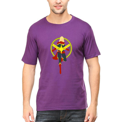 Captain Marvel Half Sleeves T-Shirt For Men-FunkyTeesClub - FunkyTeesClub