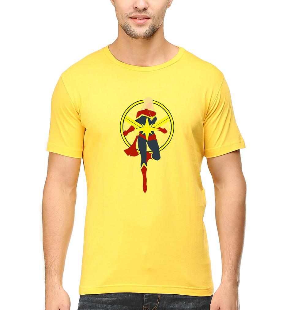 Captain Marvel Half Sleeves T-Shirt For Men-FunkyTeesClub - FunkyTeesClub