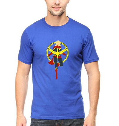 Captain Marvel Half Sleeves T-Shirt For Men-FunkyTeesClub - FunkyTeesClub
