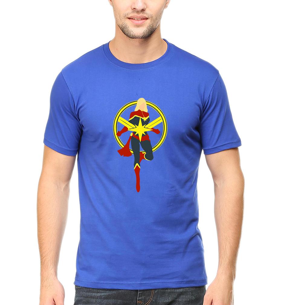 Captain Marvel Half Sleeves T-Shirt For Men-FunkyTeesClub - FunkyTeesClub