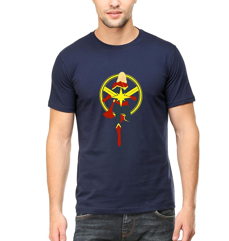 Captain Marvel Half Sleeves T-Shirt For Men-FunkyTeesClub - FunkyTeesClub