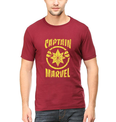 Captain Marvel Half Sleeves T-Shirt For Men-FunkyTeesClub - FunkyTeesClub