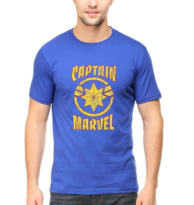 Captain Marvel Half Sleeves T-Shirt For Men-FunkyTeesClub - FunkyTeesClub