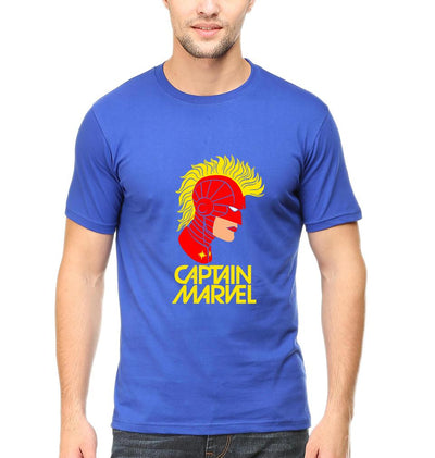 Captain Marvel Half Sleeves T-Shirt For Men-FunkyTeesClub - FunkyTeesClub