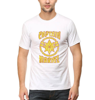 Captain Marvel Half Sleeves T-Shirt For Men-FunkyTeesClub - FunkyTeesClub