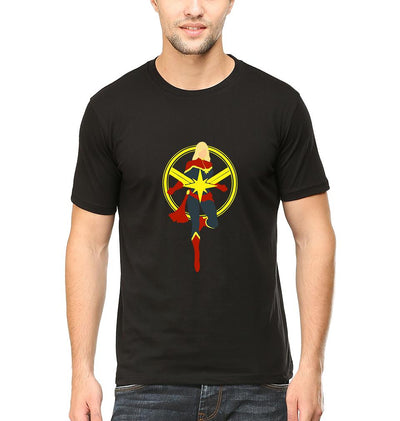 Captain Marvel Half Sleeves T-Shirt For Men-FunkyTeesClub - FunkyTeesClub