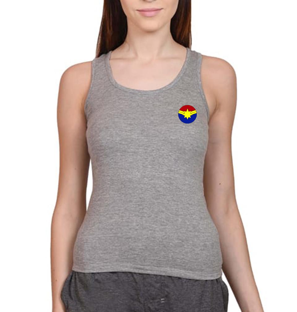 Captain Marvel Logo Women Tank Top-FunkyTeesClub - FunkyTeesClub