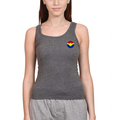 Captain Marvel Logo Women Tank Top-FunkyTeesClub - FunkyTeesClub