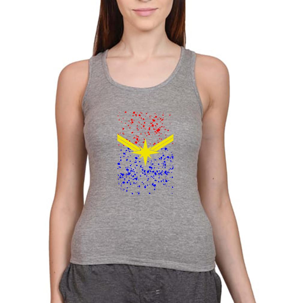Captain Marvel Women Tank Top-FunkyTeesClub - FunkyTeesClub