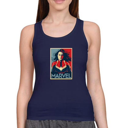 Captain Marvel Women Tank Top-FunkyTeesClub - FunkyTeesClub