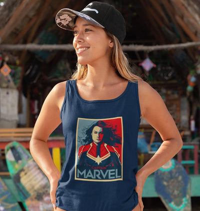 Captain Marvel Women Tank Top-FunkyTeesClub - FunkyTeesClub