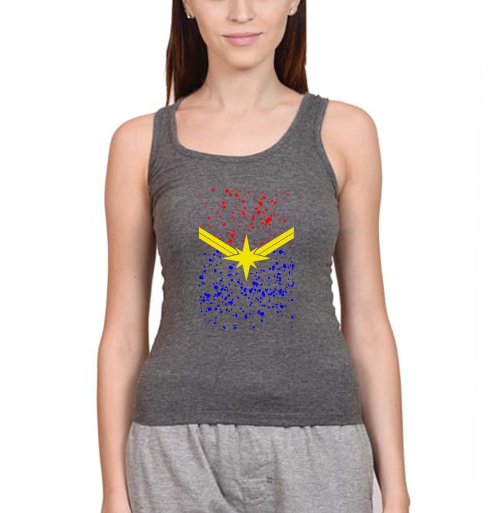 Captain Marvel Women Tank Top-FunkyTeesClub - FunkyTeesClub